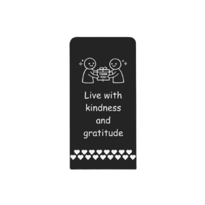 Live with kindness and gratitude (thank you) - Ayrora quote card