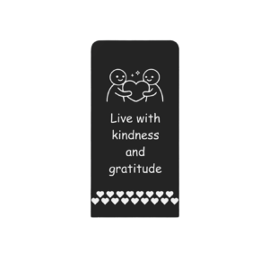 Live with kindness and gratitude (heart) - Ayrora quote card